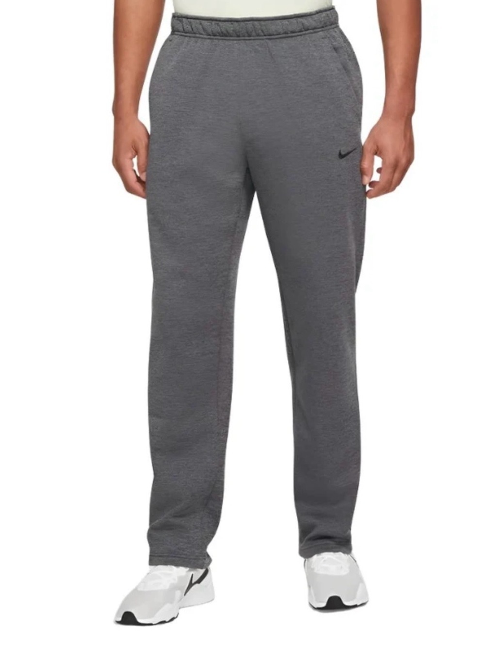 NIKE Mens Therma-Fit Thermal Fleece Lined Sweat Pants Trousers Open Hem Size Med